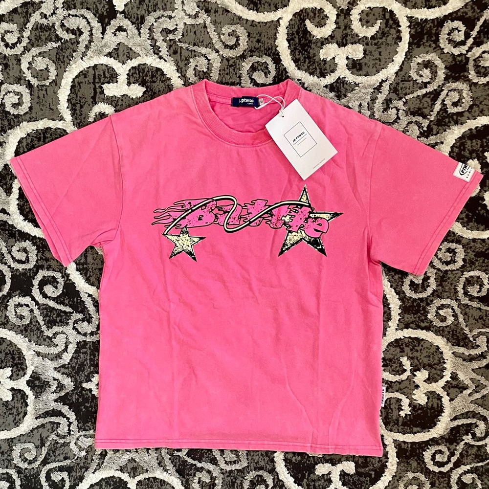 Pink Battle Graphic T Shirt
